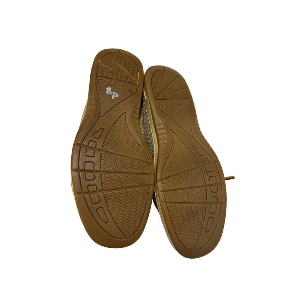 Sperry Top-Sider Preppy Brown Leather Loafers 7.5 Boat Shoes Preppy Casual